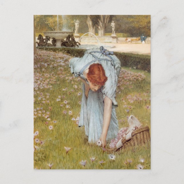 Lawrence Tadema:Flora Spring in the Gardens Postcard (Front)