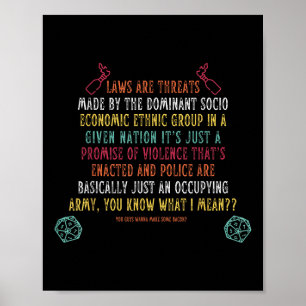 Laws Are Threats Made By The Dominant Socio Econom Poster