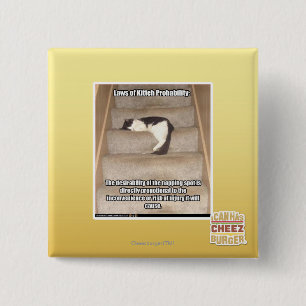 Laws of Kitteh Probability 15 Cm Square Badge