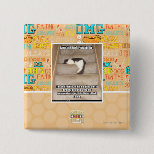 Laws of Kitteh Probability 15 Cm Square Badge