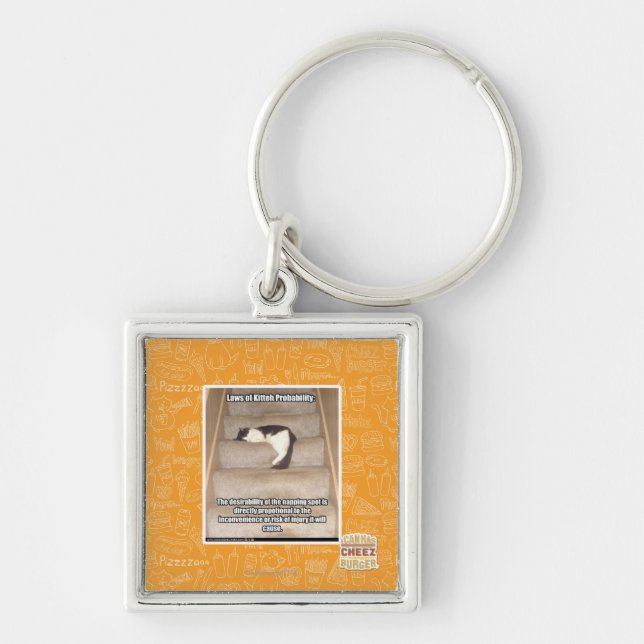 Laws of Kitteh Probability Key Ring (Front)