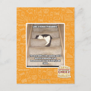 Laws of Kitteh Probability Postcard