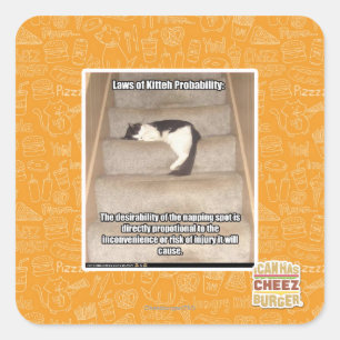 Laws of Kitteh Probability Square Sticker