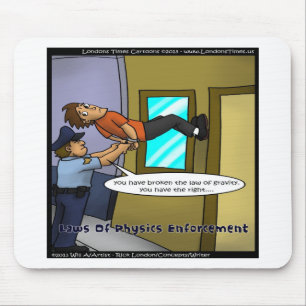 Laws Of Physics & Gravity Funny Gifts & Tees Mouse Mat