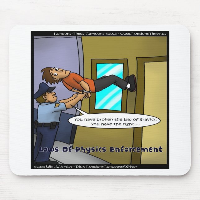 Laws Of Physics & Gravity Funny Gifts & Tees Mouse Mat (Front)