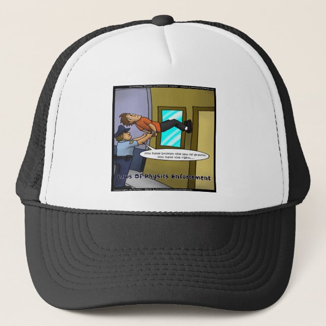Laws Of Physics & Gravity Funny Gifts & Tees Trucker Hat (Front)