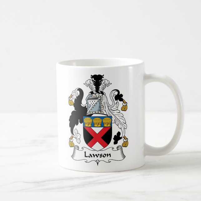 Lawson Family Crest Coffee Mug (Right)