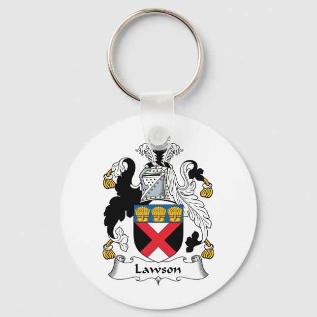 Lawson Family Crest Key Ring (Front)