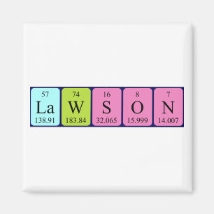 Lawson periodic table name magnet