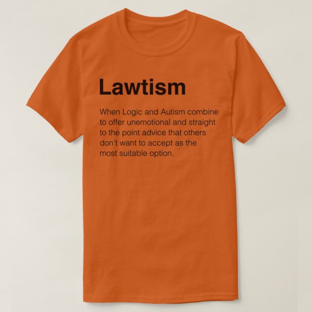 Lawtism black T-Shirt (Design Front)