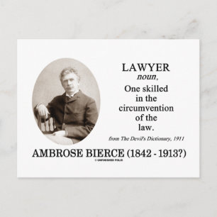 Lawyer (Ambrose Bierce The Devil's Dictionary) Postcard