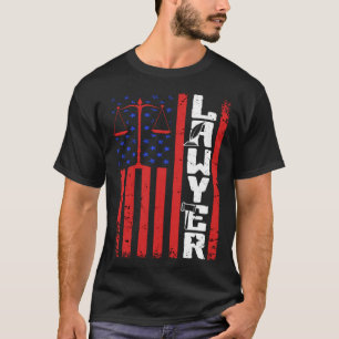 Lawyer American Flag Attorney Law School Student T-Shirt