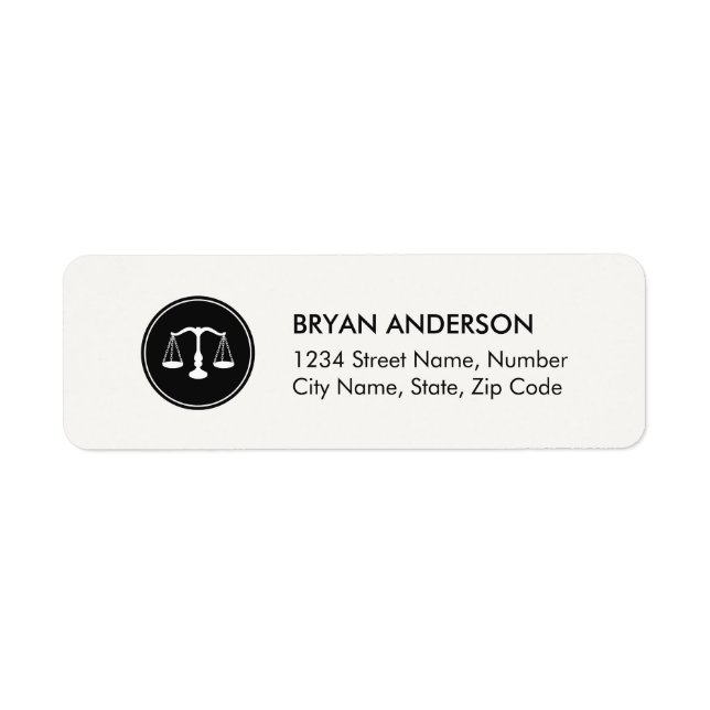 Lawyer Attorney Address Label (Front)