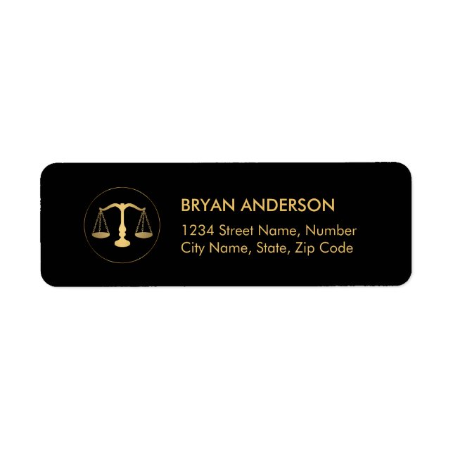 Lawyer Attorney Address Label (Front)