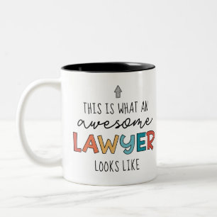 Lawyer   Attorney at Law   Awesome Lawyer Funny Two-Tone Coffee Mug