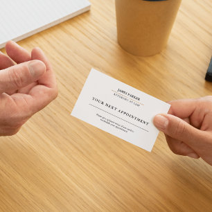 Lawyer Attorney At Law Classy White Appointment Card