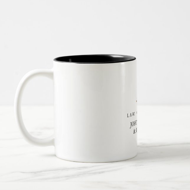 Lawyer Attorney At Law Classy White Two-Tone Coffee Mug (Left)