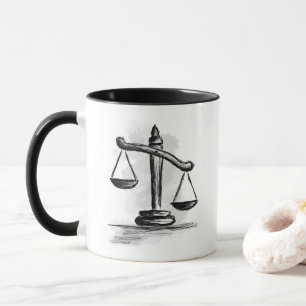 Lawyer. Attorney at Law. Gift. Scales of justice Mug