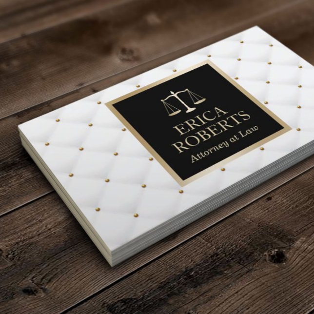 Lawyer Attorney at Law Luxury Quilted Business Card (Creator Uploaded)
