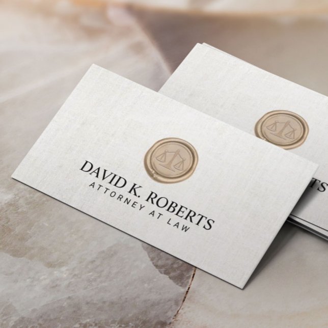 Lawyer Attorney at Law Notary Public Elegant Business Card (Creator Uploaded)