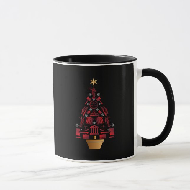 Lawyer Attorney Christmas Tree Mug (Right)