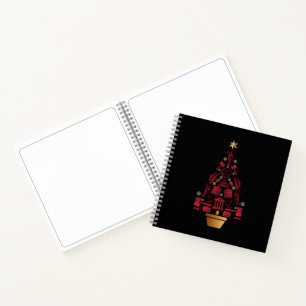 Lawyer Attorney Christmas Tree - Silhouette Art Notebook