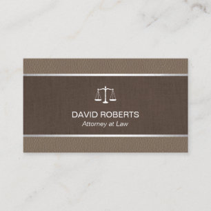 Lawyer Attorney Classic Tan Leather Brown Belt Business Card