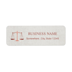 Lawyer Attorney Foil Rose Gold Elegant Linen