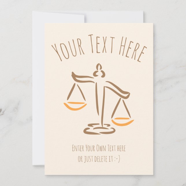 Lawyer | Attorney | Judge | Law Firm / Office Invitation (Front)