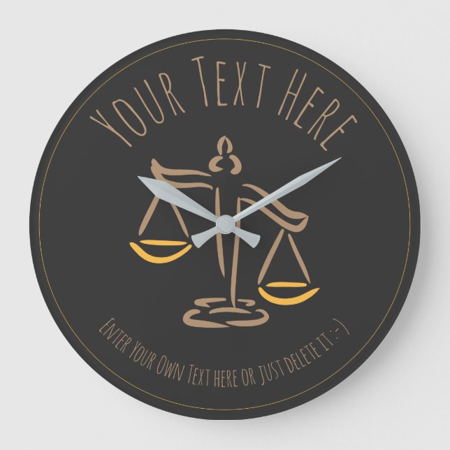 Lawyer | Attorney | Judge | Law Firm / Office Large Clock (Front)