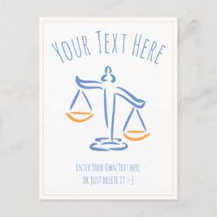 Lawyer   Attorney   Judge   Law Firm / Office Postcard
