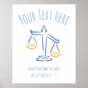 Lawyer Attorney Judge Law Firm / Office Poster