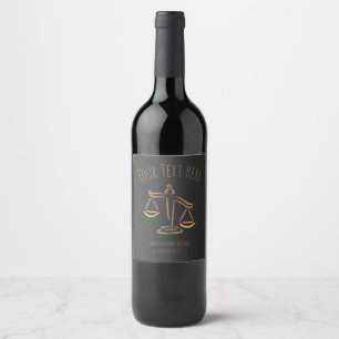 Lawyer   Attorney   Judge   Law Firm / Office Wine Label