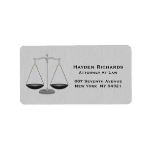 Lawyer Attorney Justice Scales Label
