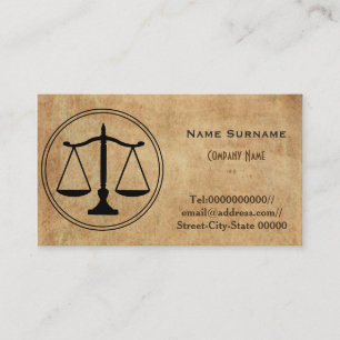 lawyer, attorney, law firm business card