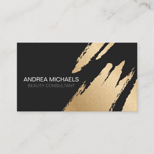 Lawyer Attorney Legal Law Bold Black Gold Business Card (Front)