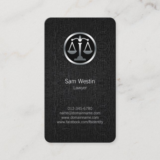 Lawyer Attorney Legal Law  Business Card (Front)