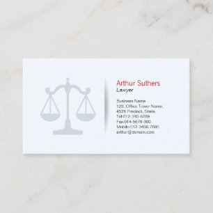 Lawyer Attorney Legal Law  Business Card