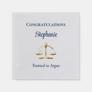 Lawyer | Attorney Legal Scales Trained to Argue Napkin