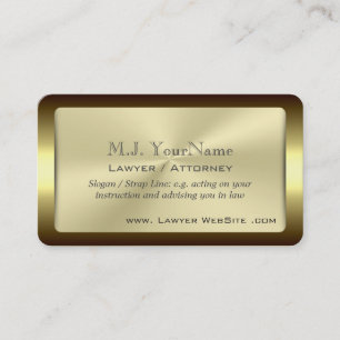 Lawyer / Attorney luxury framed gold-effect Business Card