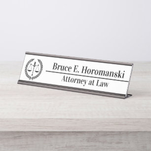 Lawyer Attorney Personalized Desk Name Plate