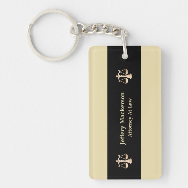 Lawyer Attorney  Professional Scales Justice Key Ring (Front)