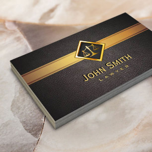 Lawyer Attorney Professionl Gold Scale Elegant Business Card