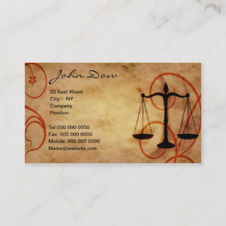 Lawyer Attorney vintage Business Card v1