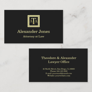 Lawyer Black Modern Business Card