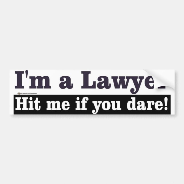lawyer bumper sticker (Front)