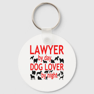 Lawyer by Day Dog Lover by Night in Red Key Ring