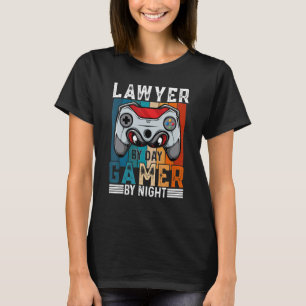 LAWYER By Day Gamer By Night Meme For Gamers T-Shirt
