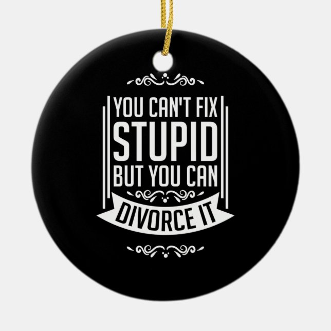 Lawyer Can Divorce It Ceramic Tree Decoration (Front)