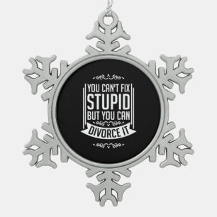 Lawyer Can Divorce It Snowflake Pewter Christmas Ornament